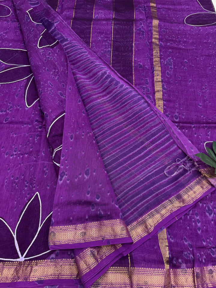 Handloom Maheshwari silk saree