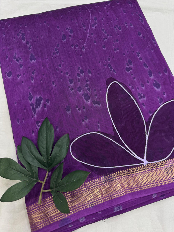 Handloom Maheshwari silk saree