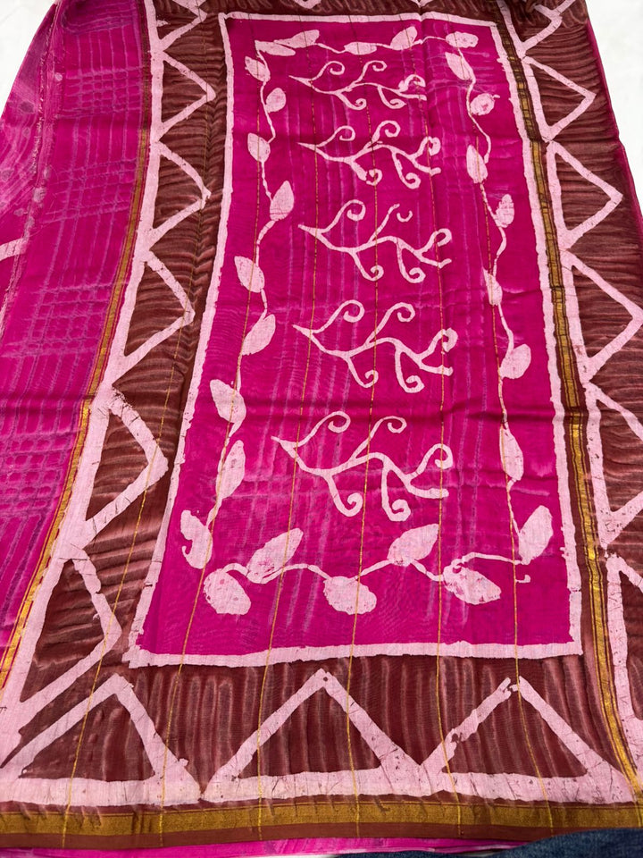 Chanderi silk saree
