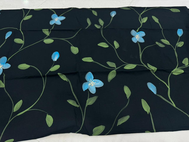 Beautiful Cotton Suit With Chiffon Suit