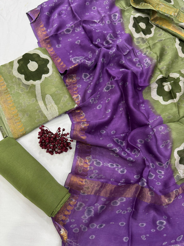 Maheshwari Silk Suit Set