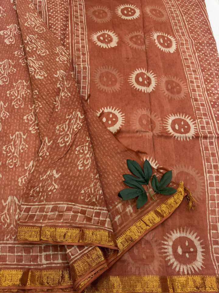 Traditional Maheshwari silk saree