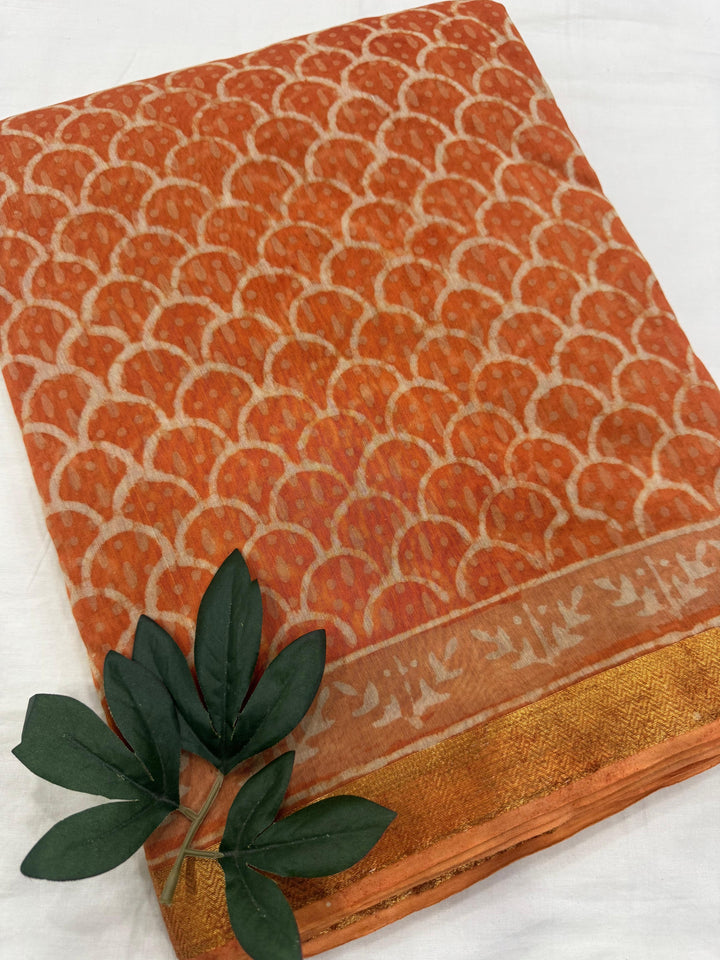 Traditional Maheshwari silk saree