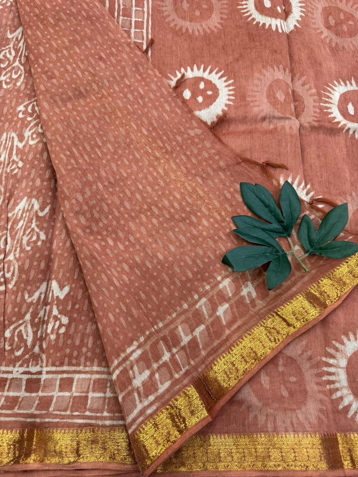 Traditional Maheshwari silk saree