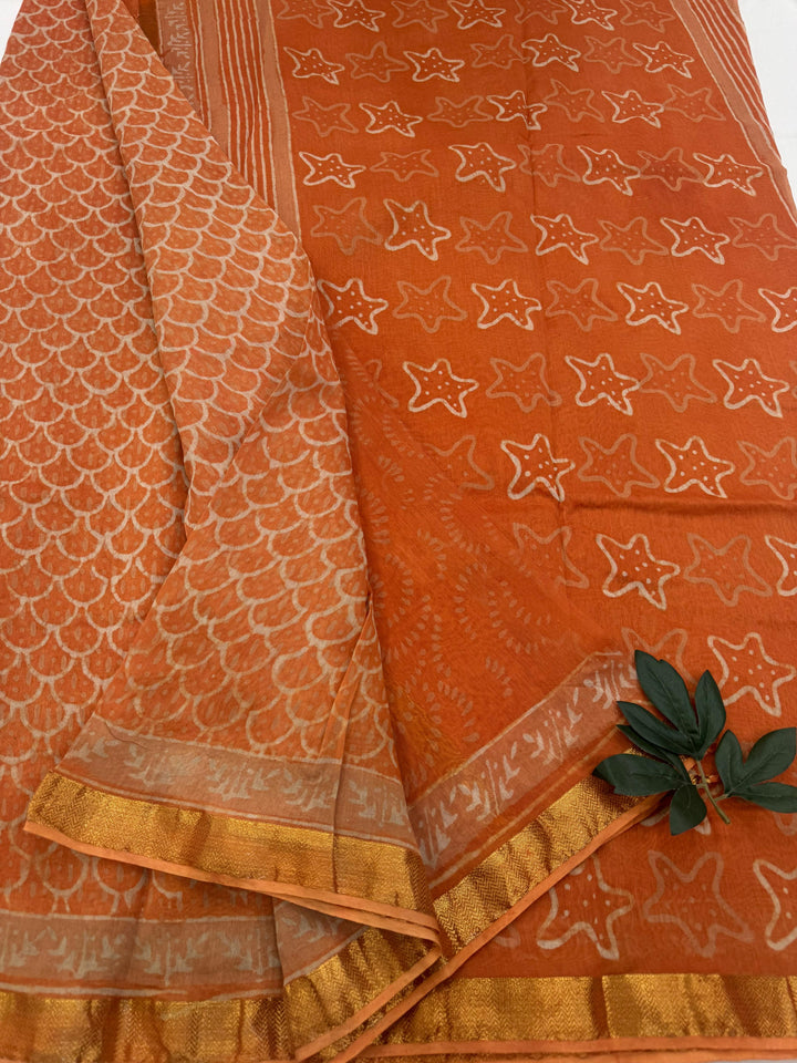 Traditional Maheshwari silk saree