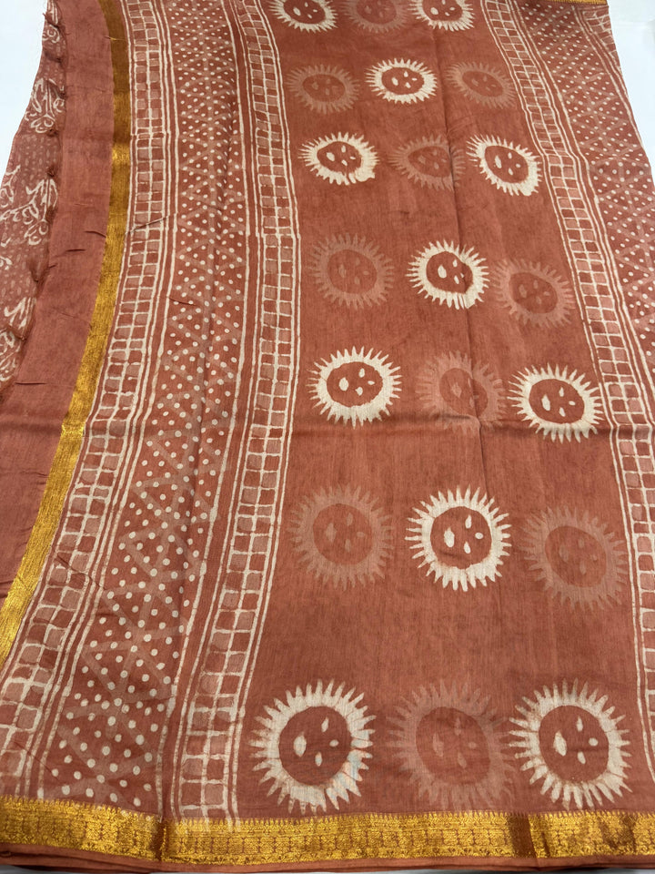 Traditional Maheshwari silk saree