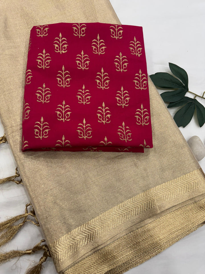 Gold Tissue Silk Saree