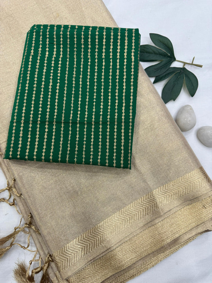 Handwoven Tissue Silk Saree