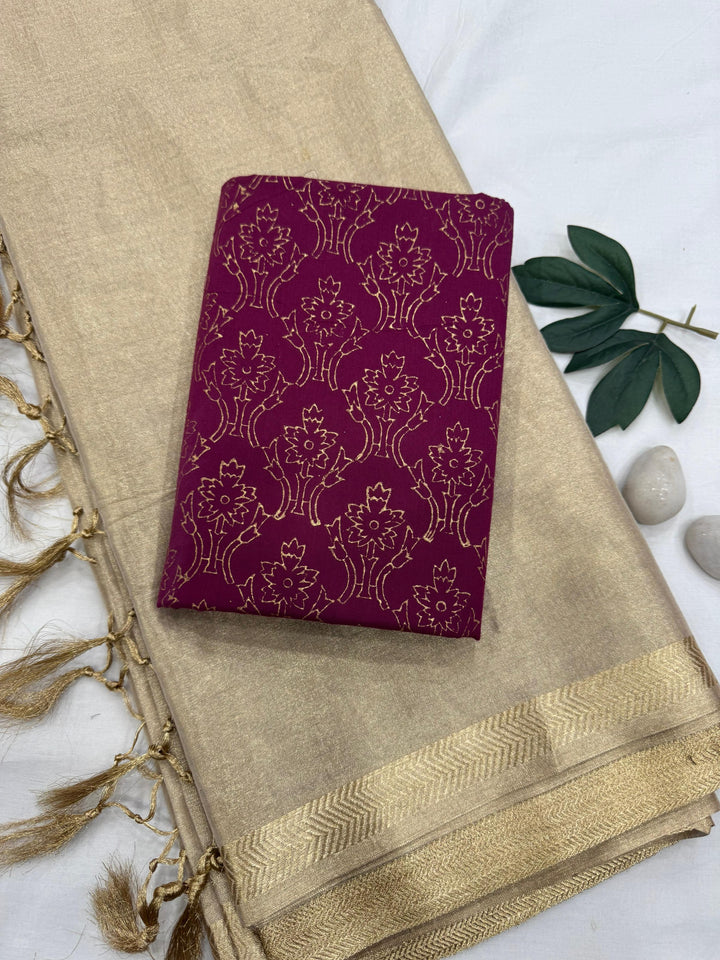 Soft Tissue Banarasi Silk Saree
