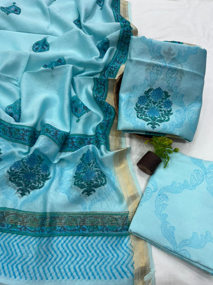 Maheshwari Silk Suit Set