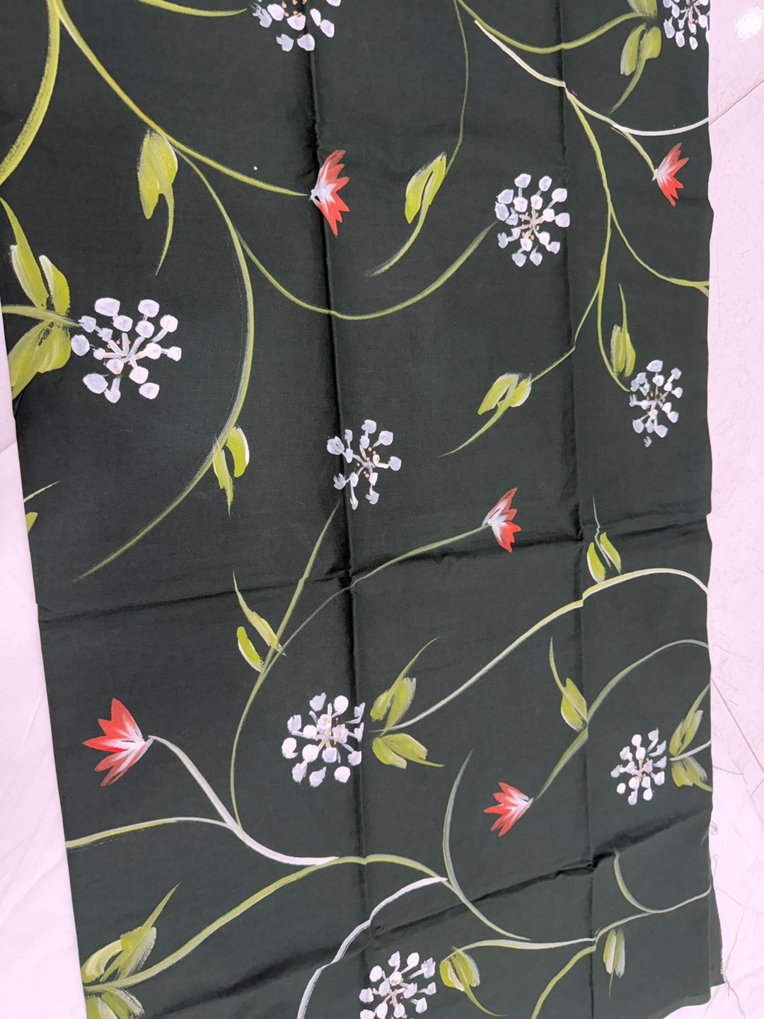 Cotton Suit With Chiffon Suit