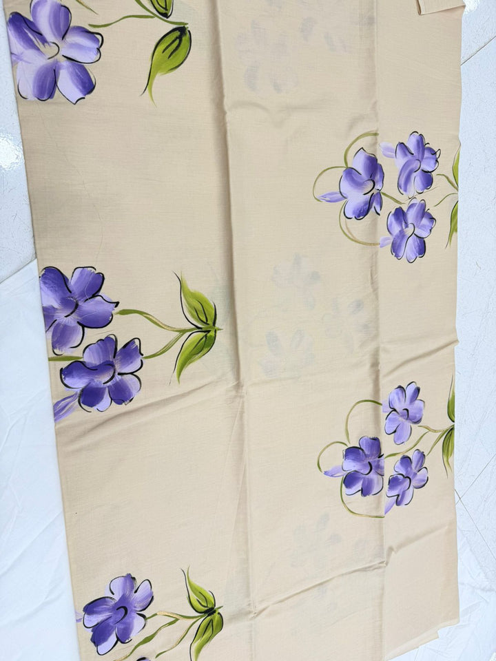 Trendy Cotton Suit With Chiffon Dupatta