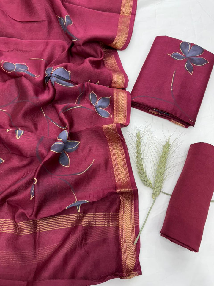 Maheshwari Silk Suit Set