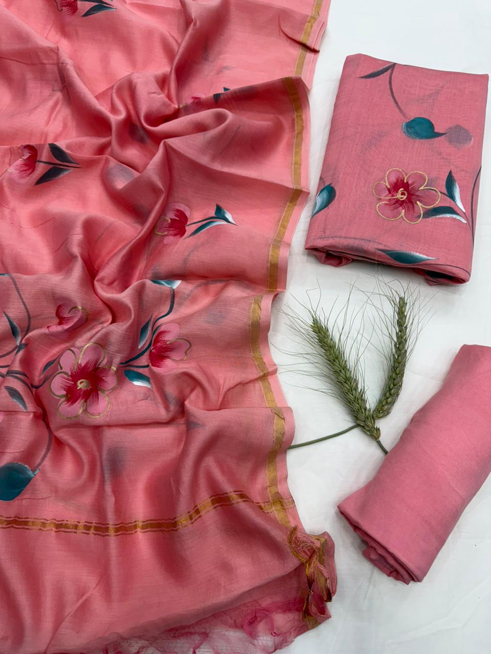 Chanderi Silk Suit Set