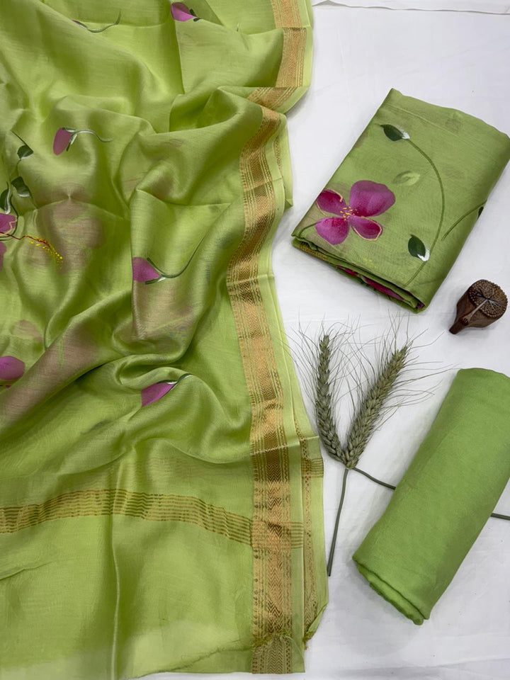 Maheshwari Silk Suit Set