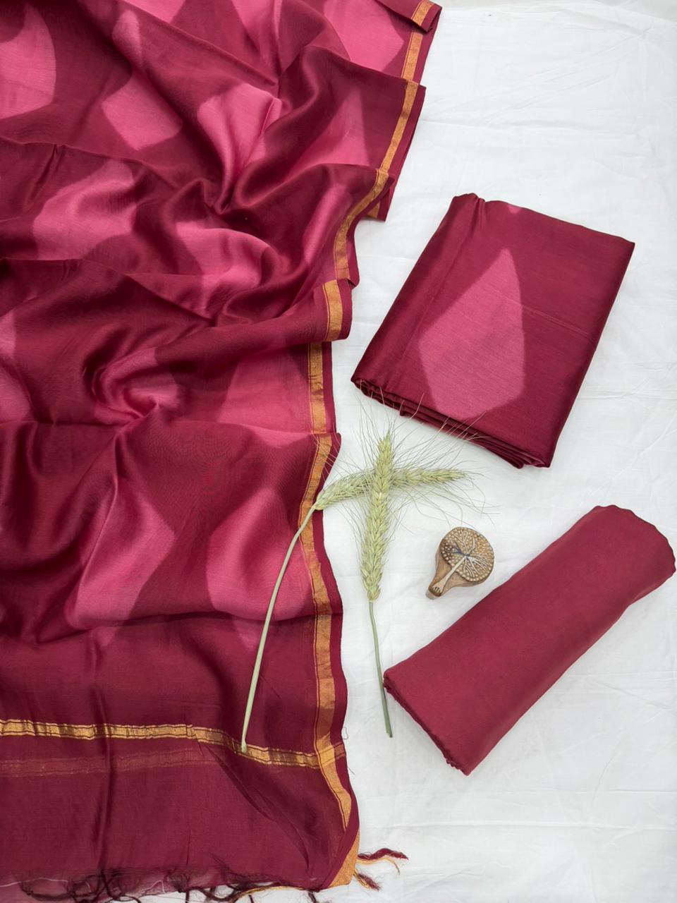 Chanderi Silk Suit Set