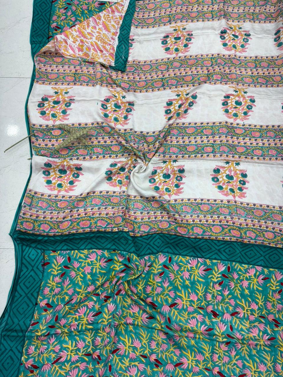 modal silk floral saree
