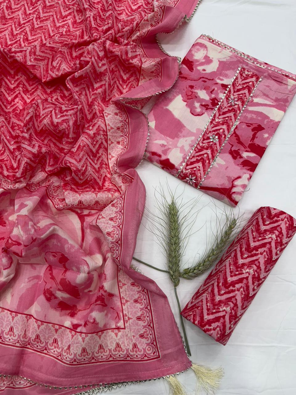 Hand Work Cotton Gota Suit
