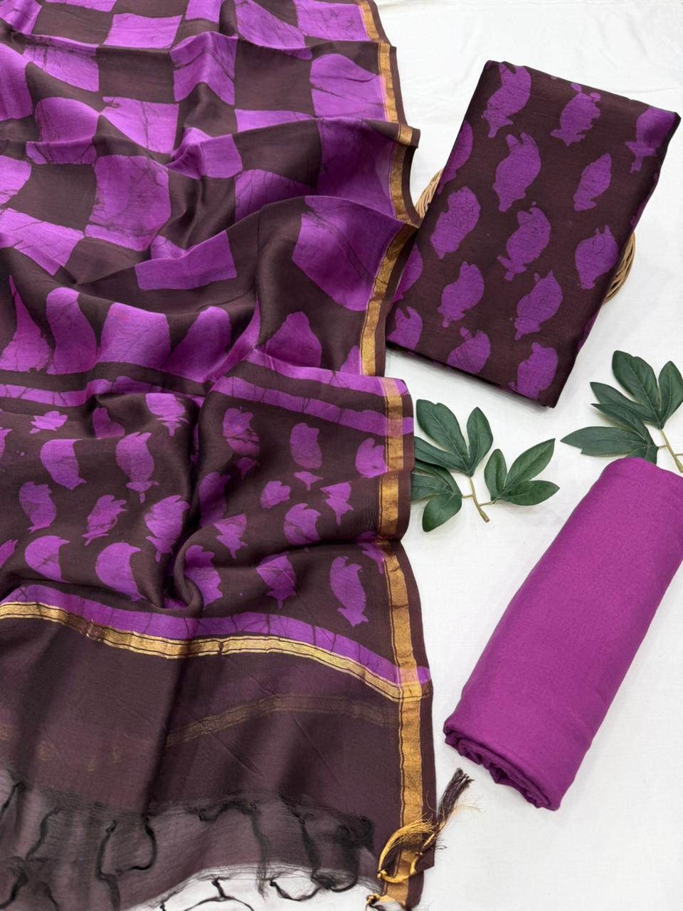 Chanderi Silk Suit Set
