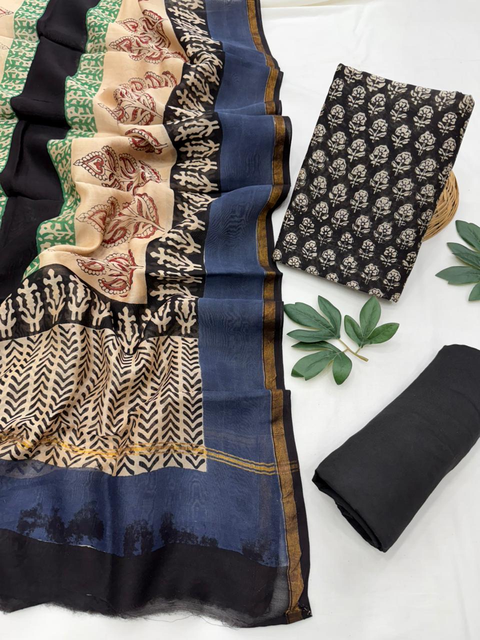 Chanderi Silk Suit Set