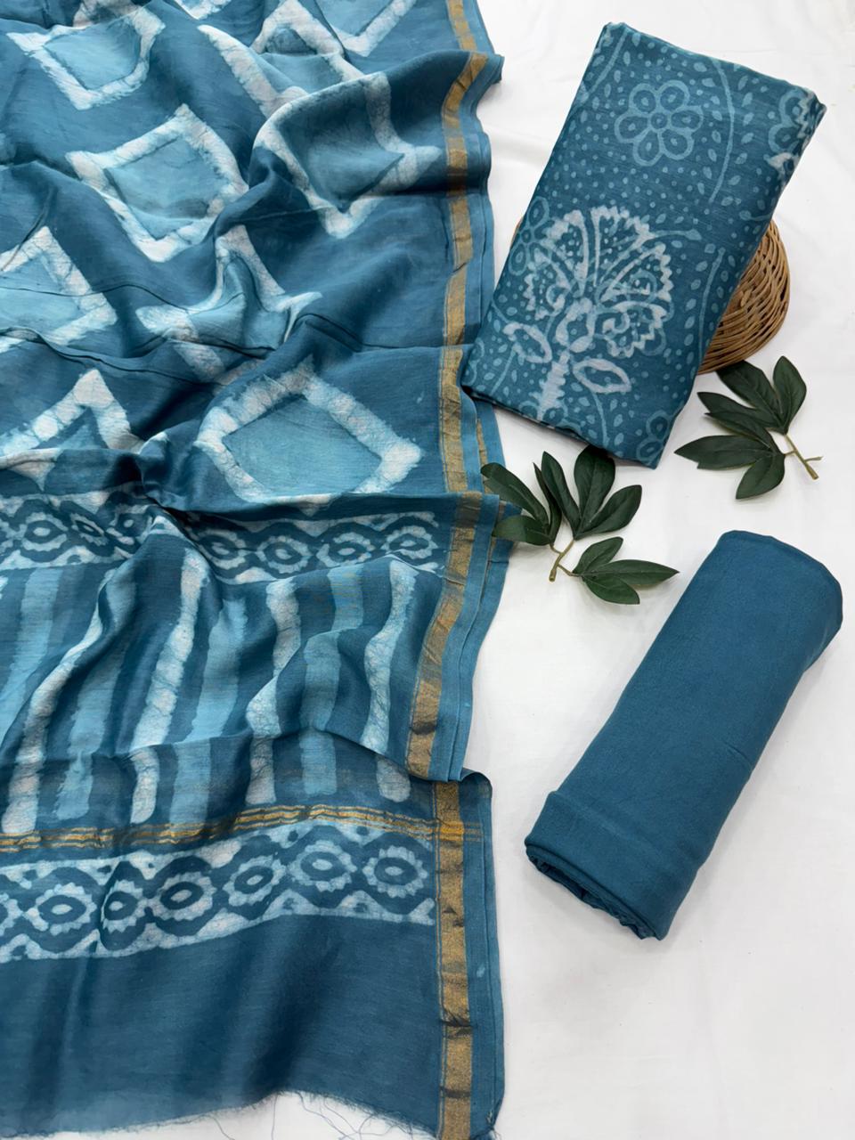 Chanderi Silk Suit Set
