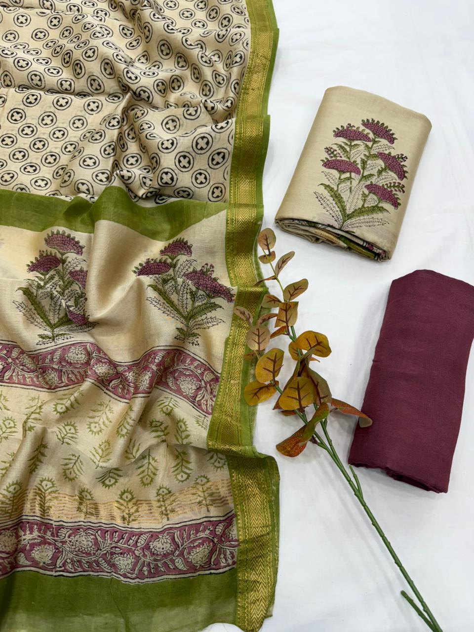 Maheshwari Silk Suit Set