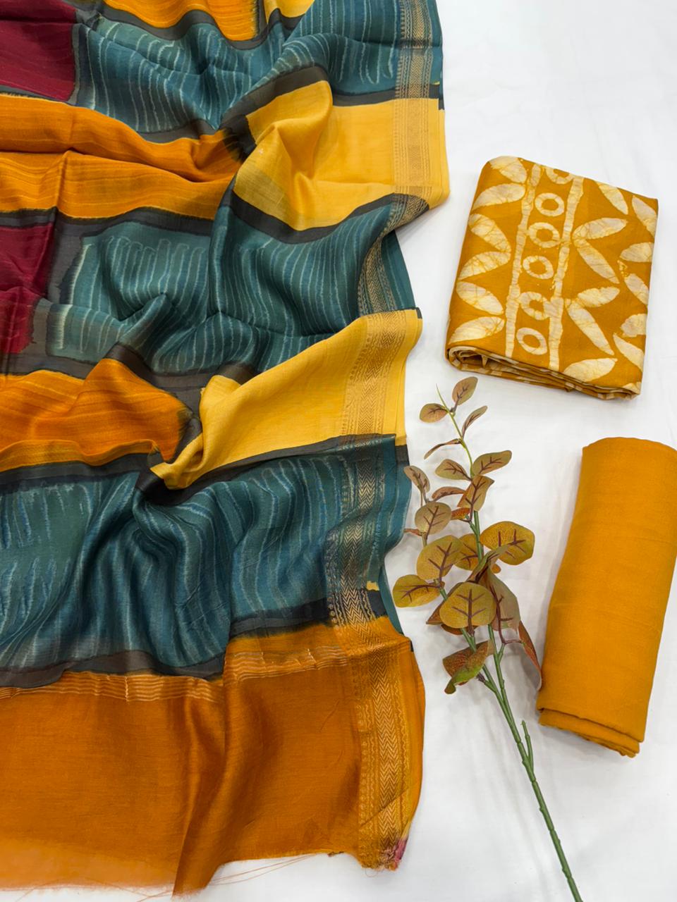 Maheshwari Silk Suit Set