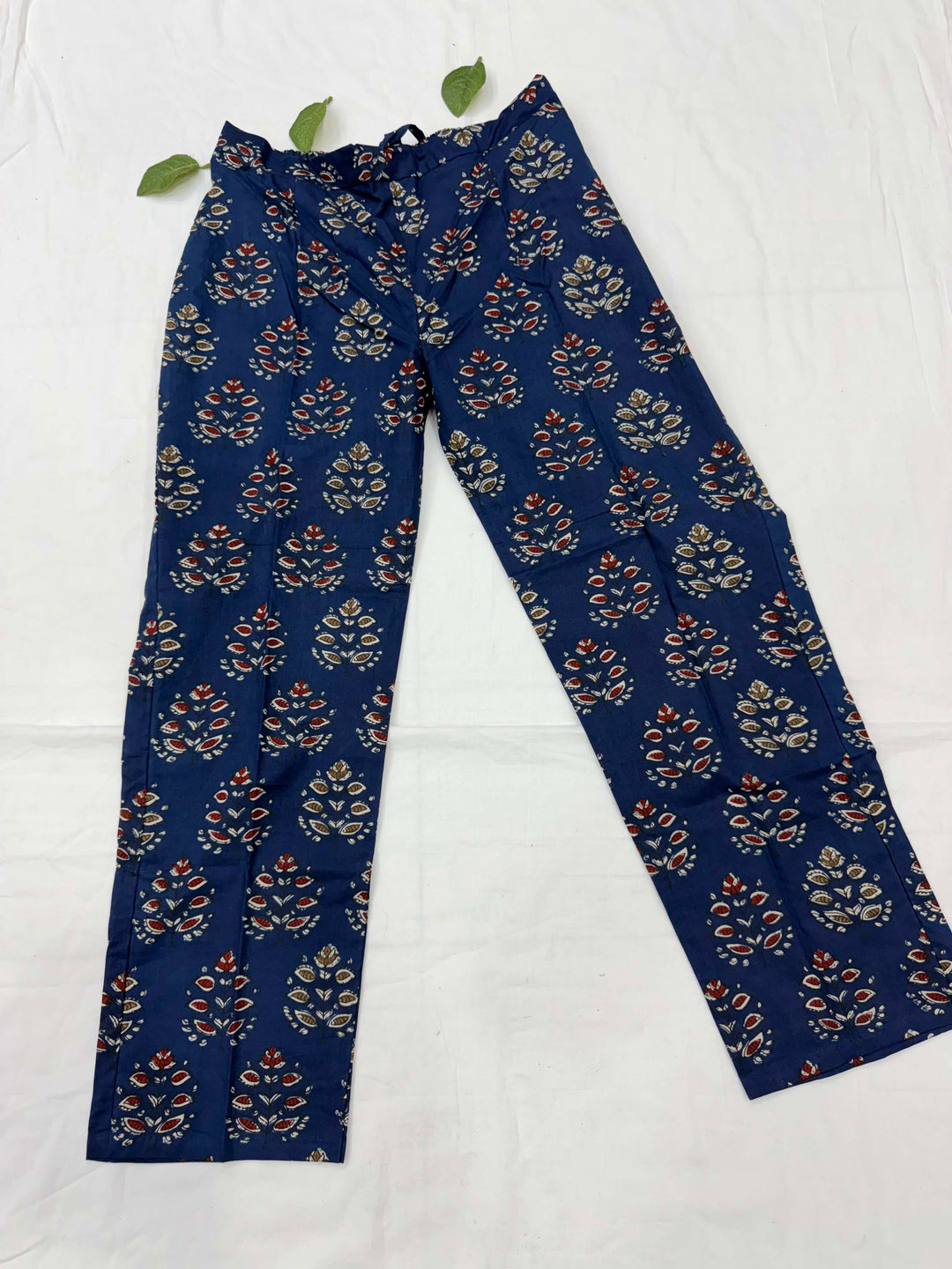 Indigo Bagru Handblock Print Top & Bottom Set for Women